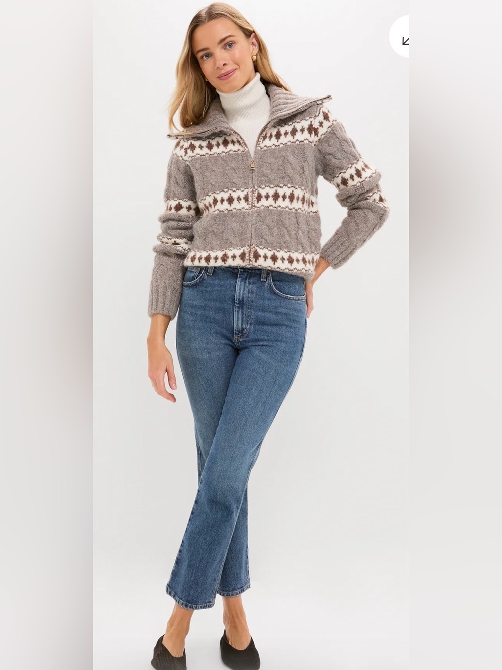 Hyacinth House Striped Fair Isle Kinvara Cardigan